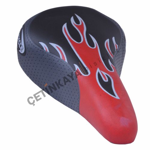 16 - 20 BMX Sele ( Kırmızı Alevli Desen )