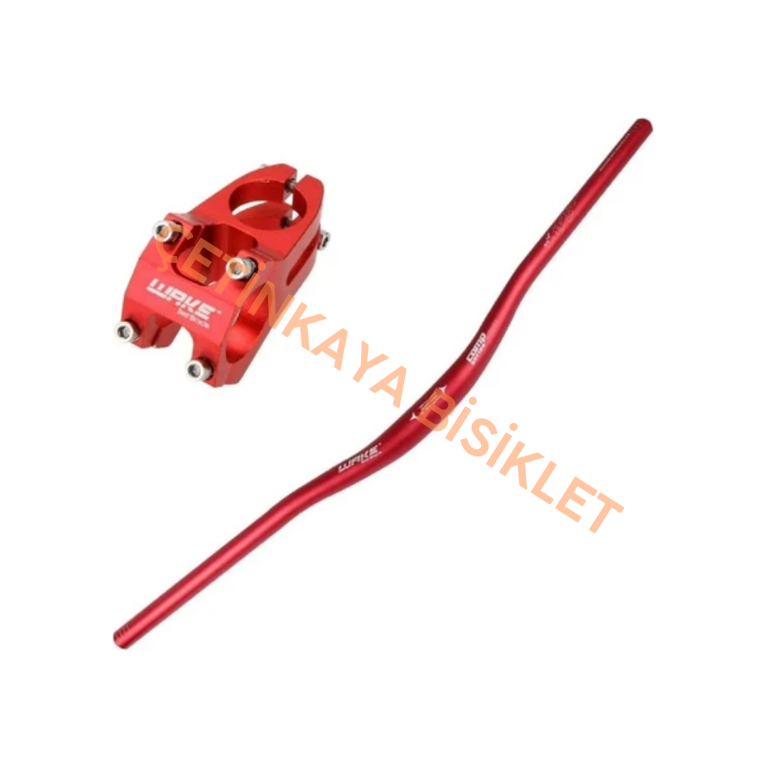 Wake Kırmızı Gidon+Boğaz 780mm